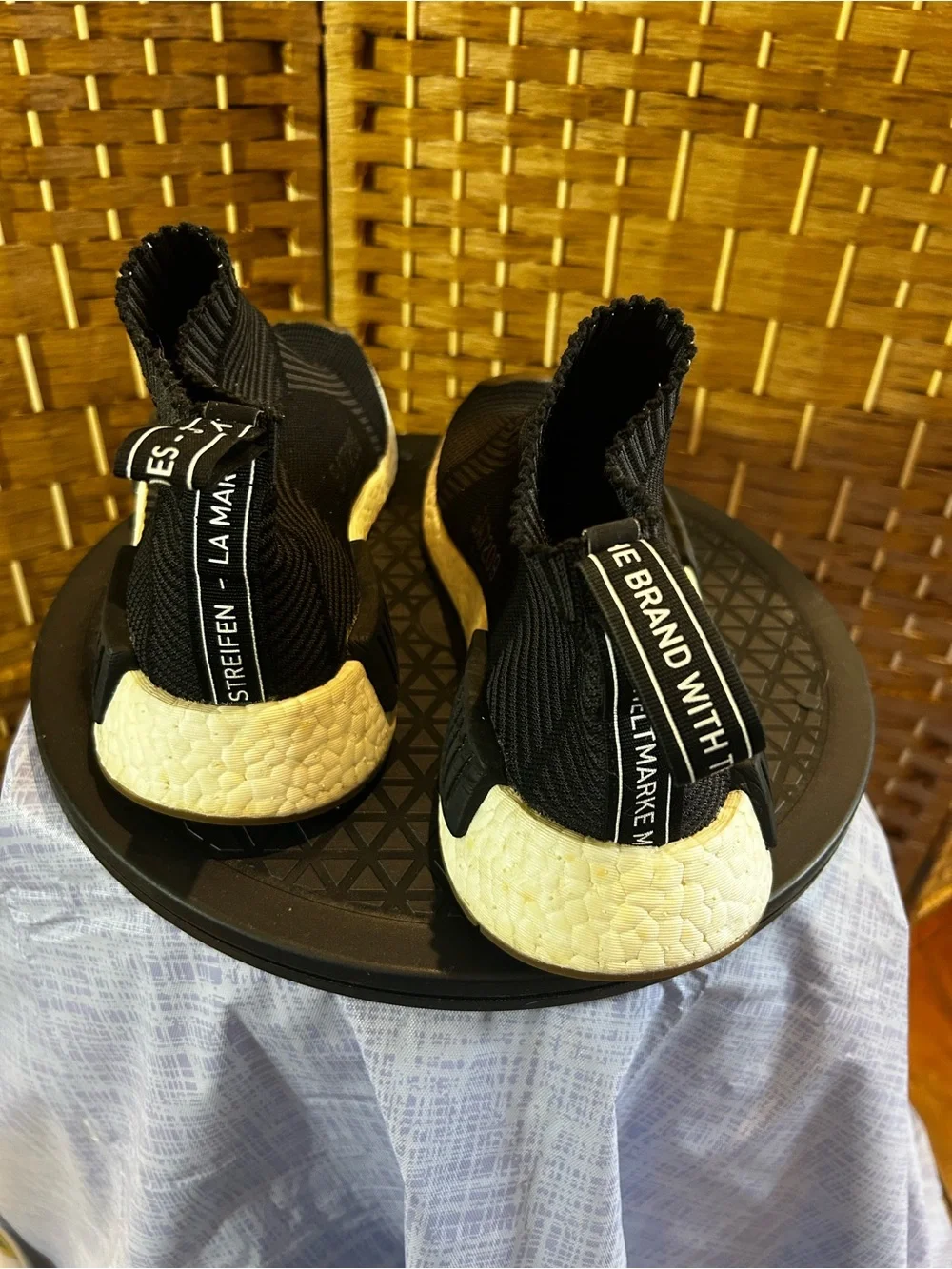 Adidas NMD City Sock Primeknit Black Gum Sole Sneakers Men 7.5 Women 8.5